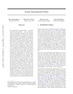 Causal Autoregressive Flows