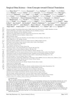 Surgical Data Science -- from Concepts toward Clinical Translation