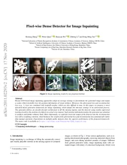 Pixel-wise Dense Detector for Image Inpainting