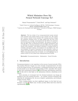 Which Minimizer Does My Neural Network Converge To?