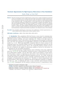 Stochastic Approximation for High-frequency Observations in Data
  Assimilation