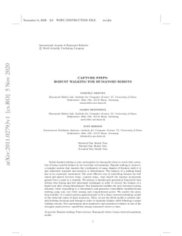 Capture Steps: Robust Walking for Humanoid Robots