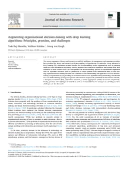 Augmenting Organizational Decision-Making with Deep Learning Algorithms:
  Principles, Promises, and Challenges