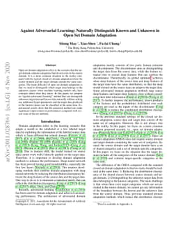 Against Adversarial Learning: Naturally Distinguish Known and Unknown in
  Open Set Domain Adaptation