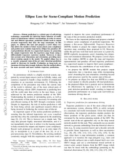 Ellipse Loss for Scene-Compliant Motion Prediction
