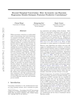 Beyond Marginal Uncertainty: How Accurately can Bayesian Regression
  Models Estimate Posterior Predictive Correlations?