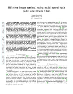 Efficient image retrieval using multi neural hash codes and bloom
  filters