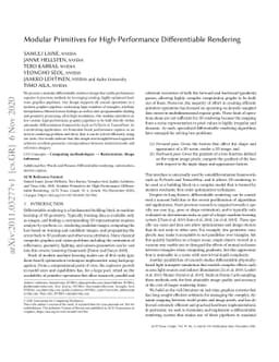 Modular Primitives for High-Performance Differentiable Rendering