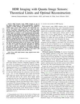 HDR Imaging with Quanta Image Sensors: Theoretical Limits and Optimal
  Reconstruction