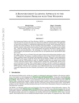 A Reinforcement Learning Approach to the Orienteering Problem with Time
  Windows
