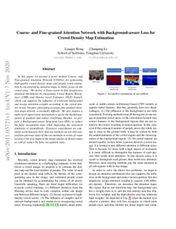 Coarse- and Fine-grained Attention Network with Background-aware Loss
  for Crowd Density Map Estimation