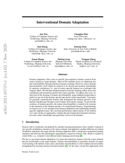 Interventional Domain Adaptation