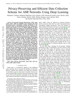 Privacy-Preserving and Efficient Data Collection Scheme for AMI Networks
  Using Deep Learning