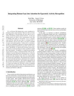 Integrating Human Gaze into Attention for Egocentric Activity
  Recognition
