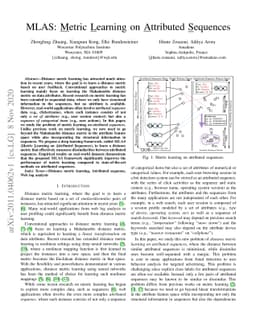 MLAS: Metric Learning on Attributed Sequences