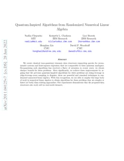 Quantum-Inspired Algorithms from Randomized Numerical Linear Algebra