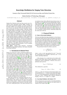 Knowledge Distillation for Singing Voice Detection