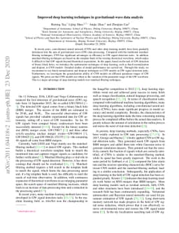 Improved deep learning techniques in gravitational-wave data analysis