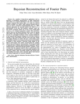 Bayesian Reconstruction of Fourier Pairs