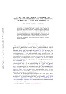 Statistical analysis for stationary time series at extreme levels: new
  estimators for the limiting cluster size distribution