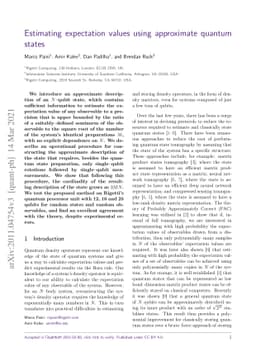Estimating expectation values using approximate quantum states