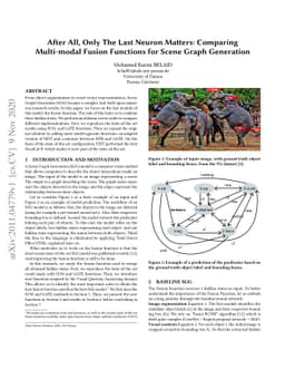 After All, Only The Last Neuron Matters: Comparing Multi-modal Fusion
  Functions for Scene Graph Generation