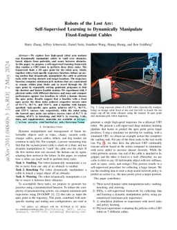 Robots of the Lost Arc: Self-Supervised Learning to Dynamically
  Manipulate Fixed-Endpoint Cables