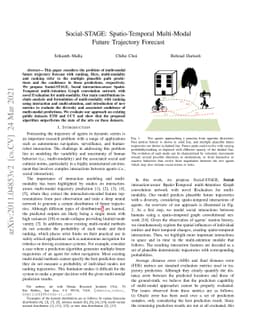 Social-STAGE: Spatio-Temporal Multi-Modal Future Trajectory Forecast