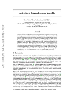 A step towards neural genome assembly