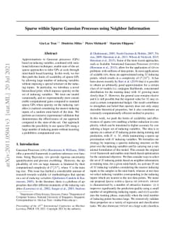 Sparse within Sparse Gaussian Processes using Neighbor Information