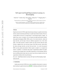 Self-supervised Graph Representation Learning via Bootstrapping