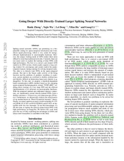 Going Deeper With Directly-Trained Larger Spiking Neural Networks