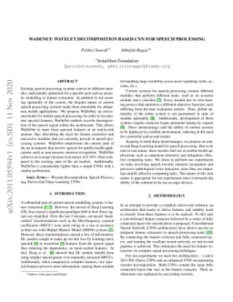 WaDeNet: Wavelet Decomposition based CNN for Speech Processing
