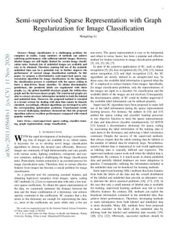Semi-supervised Sparse Representation with Graph Regularization for
  Image Classification