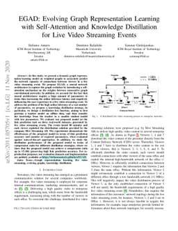 EGAD: Evolving Graph Representation Learning with Self-Attention and
  Knowledge Distillation for Live Video Streaming Events