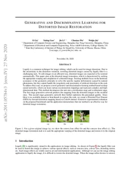 Generative and Discriminative Learning for Distorted Image Restoration