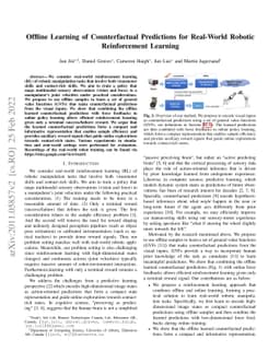 Offline Learning of Counterfactual Predictions for Real-World Robotic
  Reinforcement Learning