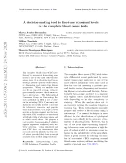 A decision-making tool to fine-tune abnormal levels in the complete
  blood count tests