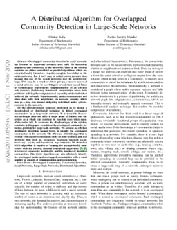 A Distributed Algorithm for Overlapped Community Detection in
  Large-Scale Networks