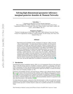 Solving high-dimensional parameter inference: marginal posterior
  densities & Moment Networks
