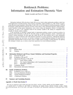Bottleneck Problems: Information and Estimation-Theoretic View