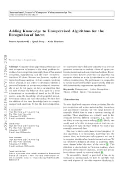 Adding Knowledge to Unsupervised Algorithms for the Recognition of
  Intent