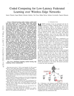 Coded Computing for Low-Latency Federated Learning over Wireless Edge
  Networks