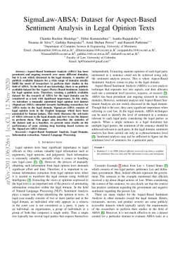 SigmaLaw-ABSA: Dataset for Aspect-Based Sentiment Analysis in Legal
  Opinion Texts
