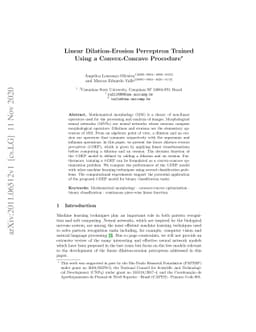 Linear Dilation-Erosion Perceptron Trained Using a Convex-Concave
  Procedure