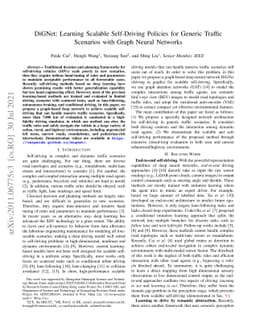 DiGNet: Learning Scalable Self-Driving Policies for Generic Traffic
  Scenarios with Graph Neural Networks