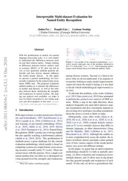 Interpretable Multi-dataset Evaluation for Named Entity Recognition