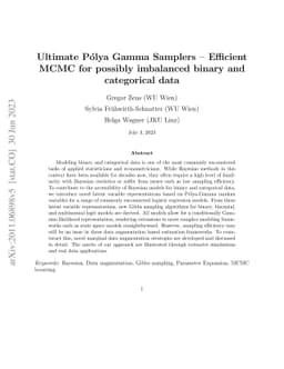 Ultimate Pólya Gamma Samplers -- Efficient MCMC for possibly
  imbalanced binary and categorical data