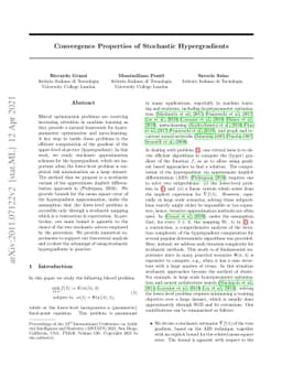 Convergence Properties of Stochastic Hypergradients