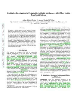 Qualitative Investigation in Explainable Artificial Intelligence: A Bit
  More Insight from Social Science